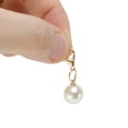 thumbnail image 3 of Unique Bargains 1 Pair Shoelace Charms Sparkly Round Pearl Pendant Decorative Shoe Clips Small Beige, 3 of 5