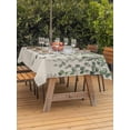 thumbnail image 2 of Outdoor Tablecloth with Umbrella Hole and Zipper, Green Eucalyptus Leaves Rectangle Table Cloth 52x70 Inch Waterproof Tablecloth, Summer Botanical Weeping Rustic Picnic Table Cover for Patio Camping, 2 of 7