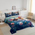 thumbnail image 3 of Erosebridal Literie Anime Chat Ensemble de Couette Full, Couette Chaton, Décoration Florale Fleur de Rêve, Réversible 3 Pcs, 3 of 8