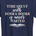 thumbnail image 3 of Instant Message - Time Spent With Dogs Books Never Wasted Short Sleeve Graphic T-Shirt, 3 of 6