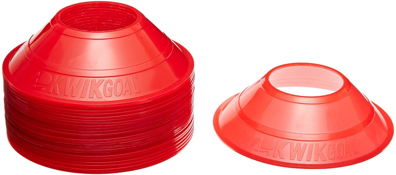 Kwik Goal Mini Cones Red Pack of 25