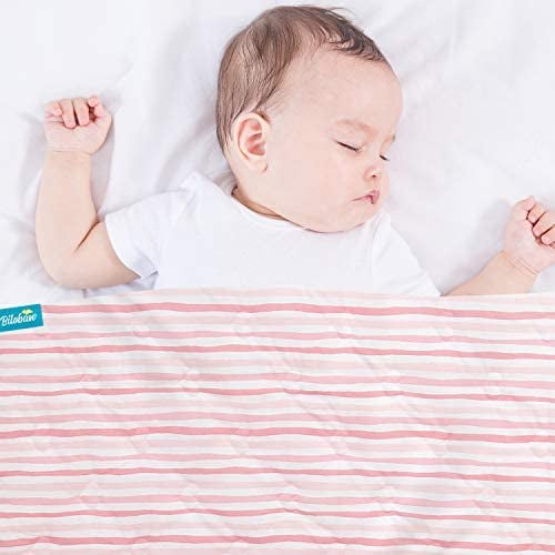 Biloban Baby Blankets for Girls Breathable Jersey Cotton Receiving Blanket 30 x 40 Large Super Soft and Warm Crib Blanket for All Seasons Mild Pink Stripes Walmart