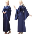 thumbnail image 2 of YAOLAN Women's Silk Kimono Long Robe Satin Bridesmaid Wedding Sleepwear Plus Size, 2 of 5