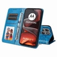 thumbnail image 4 of Funda tipo cartera GANGXUN para Motorola Moto G15 , diseño girasol, cuero PU, soporte, cierre magnético, tarjetero, 4 of 5