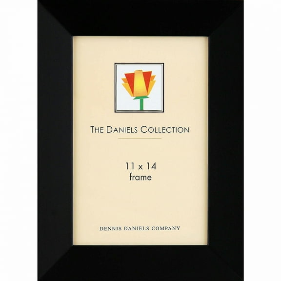 Rich ebony-black wood bevelled classic by Dennis Daniels - 11x14