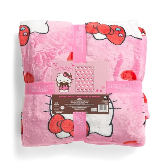 Hello Kitty Hearts & Kittys Blanket 90" X 90"