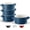 Matte Blue, variant on Ivory Ceramic Serving Bowl Set 4-Piece 18 Oz Capacity For Casserole Pasta Cereal Soup Stews