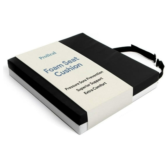 Foam Seat and Wheelchair Cushion 26" x 20" x 4" - Comfort and Pressure Relief Seat Cushion for Office Chair - Prevents and Treats Pressure Sores - Breathable and Fluid Resistant Stretch Nylon Cover