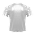 thumbnail image 3 of Sholeno Kid Boys Girls Jazz Hip Hop Modern Dancewear Festival Party Dance Tops Sparkly T Shirt Tees Silver 6-10, 3 of 6
