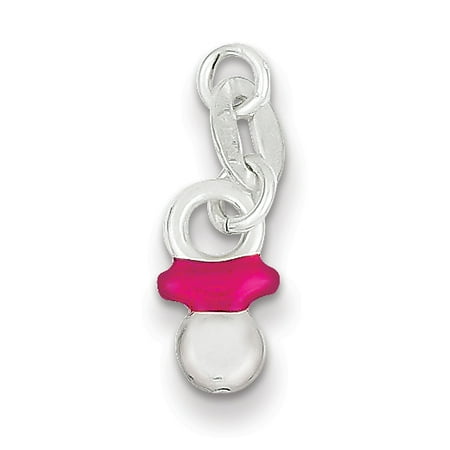 Pacifier Charm Jewelry - ICE CARATS 925 Sterling Silver Enameled Pacifier Pendant Charm Necklace Baby Fine Jewelry Ideal Gifts For Women Gift Set From Heart