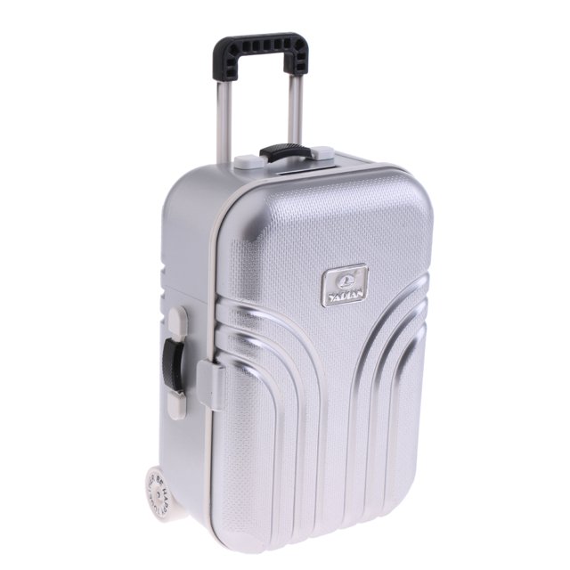 Esca 1/6 En Miniatura Maleta Muñecas Accesorios Sunnimix Color plata Tamaño 10.5 * 7 * 16 cm
