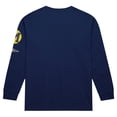thumbnail image 3 of Men's Mitchell & Ness Navy Michigan Wolverines Throwback Allover Long Sleeve T-Shirt, 3 of 5