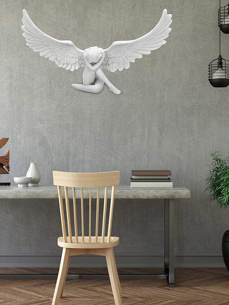 Laideyi Angel Statue Creative Angel Wing Decorations Collectible