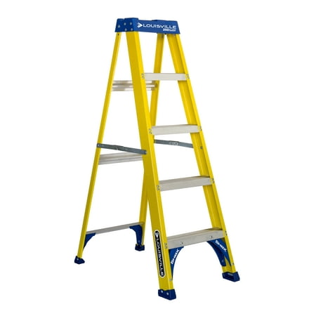 Photo 1 of Louisville Ladder FS2005 5 ft. Fiberglass Step Ladder, Type I, 250 Lbs Load Capacity