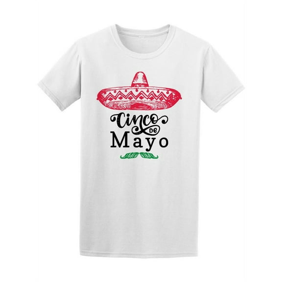 Cinco De Mayo Lettering T-Shirt Men -Image by Shutterstock, Male XX-Large