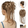 thumbnail image 4 of Vogacara Extensión de cola de caballo fácil de usar, estilo sin esfuerzo para damas, peluca de moño de pelo rizado hecha de materiales 12H24 Type1 NO1, 4 of 6