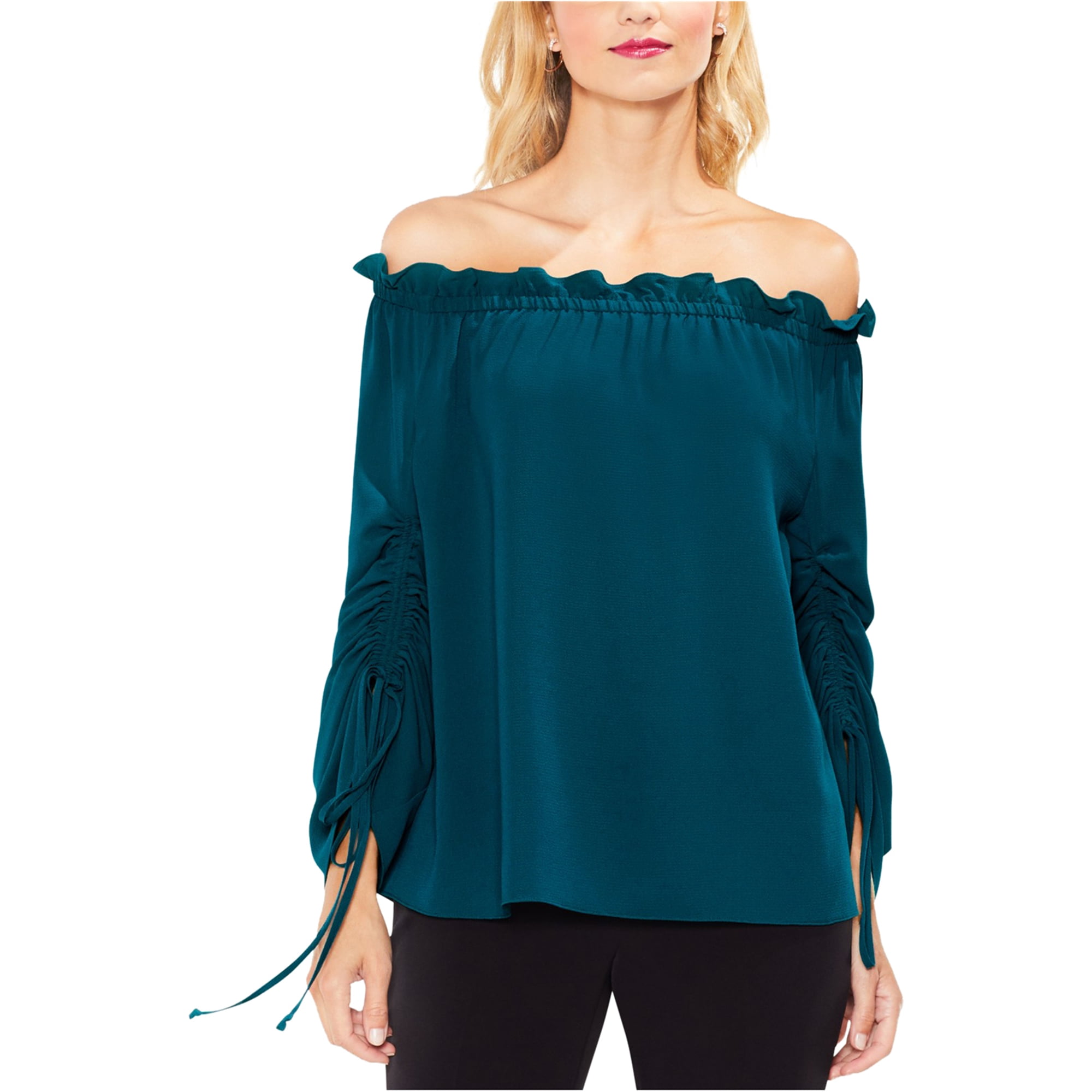 Vince Camuto - Vince Camuto Womens Ruched Sleeve Off the Shoulder
