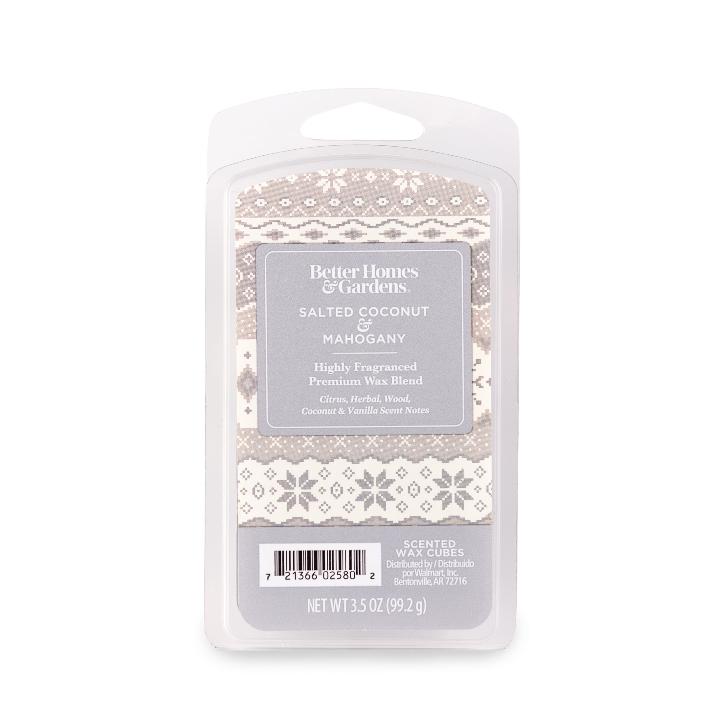 Better Homes & Gardens 3.5 oz Premium Scented Wax Melt Salted Coconut