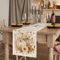thumbnail image 2 of Pumpkins Fall Table Runner Vintage Floral Thanksgiving Rustic Tablerunners 13 x 60 Inch, Table Decorations Tabletop Scarf for Summer Gathering Holiday Farmhouse Kitchen Dining Decor, 2 of 8