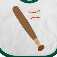 thumbnail image 4 of Inktastic Baseball Bat and Ball Boys or Girls Baby Bib, 4 of 4