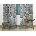 thumbnail image 2 of Pop Popular Handicrafts Mandala Curtain Panels Indian Hippie Bohemian Ombre Valance Sheer Black and White, 2 of 6