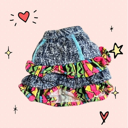 Lol Surprise doll OMG Bartz Jeans Week End Fashions Skirt Only 1990s Denim Color Ruffles