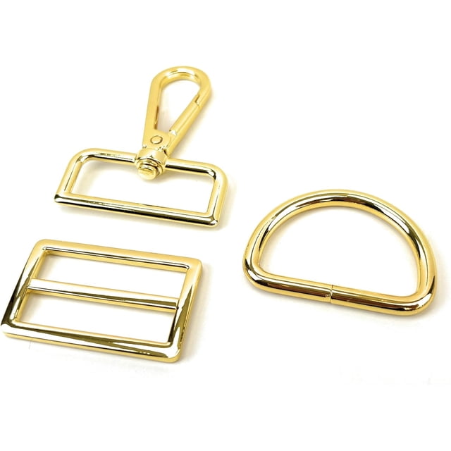 15 Pcs Purse Hardware Heavy Duty Swivel Snap Hooks D Rings for Purse and Tri-glide Slide Buckles for Bag Making