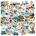 thumbnail image 3 of 35pcs Colorful Stickers State Stickers Travel Stickers Landmark Decals for Suitcase Laptop Guitar, 3 of 9