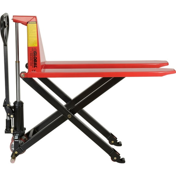 2200 Lb. Capacity Manual High-Lift Skid Jack Truck, 20.5 x 45 Forks