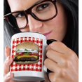 thumbnail image 2 of 3drose, Juicy Hamburger Picnic, 15oz Two-tone Black Mug, 2 of 6
