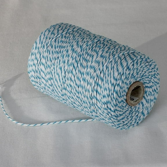 The Ribbon People Blue and White Striped Pattern Craft Twine 0.05" x 220 Yards