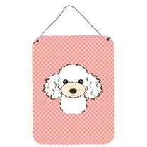 Checkerboard Design with Dog Wall or Door Hanging Prints