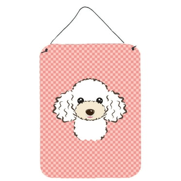 Checkerboard Design with Dog Wall or Door Hanging Prints