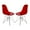 Transparent Red, variant on Pemberly Row Modern Eiffel Base Dining Side Chair in Clear Set of 2