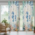 thumbnail image 5 of Outdoor Curtains for Patio Waterproof, Seahorse Coastal Outdoor Privacy Panels Grommet, Summer Nautical Starfish Coral Beige Blackout Outside Curtains for Porch/Cabana/Pergola/Gazebo 54"x84", 1 Panel, 5 of 8