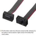 thumbnail image 4 of Unique Bargains IDC 6Pin Flat Ribbon Cable, 1.27mm Pitch FC to FC Connector 20cm Length Grey Jumper Wire Computer DVD, 4Pcs, 4 of 5