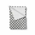 thumbnail image 2 of Vintage Soft Flannel Fleece Throw Blanket, Tile Design from Indonesia Monochrome Mosaic of Curved Lines, Cozy Plush for Indoor and Outdoor Use, 70" x 90", Charcoal Grey and White, by Ambesonne, 2 of 6