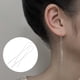 thumbnail image 5 of 1 par de pendientes colgantes de cadena minimalistas para mujer, aretes largos con borlas roscadas, joyería de moda para las orejas, aretes de hilo para mujer, 5 of 8