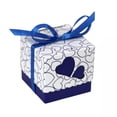 thumbnail image 1 of 50Pcs Heart Box Multi-color Optional Detailed Eye-catching Delicate Exquisite Packaging Paper Wedding Party Candy Chocolate Container for Cookie, 1 of 8