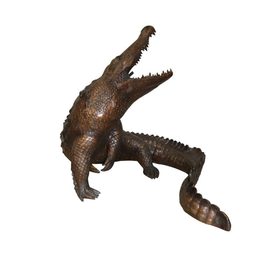 Crocodile fountain Bronze Statue -  Size: 60"L x 44"W x 44"H.