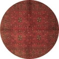 thumbnail image 1 of Ahgly Company Indoor Round Persian Brown Traditional Area Rugs, 3' Round, 1 of 4