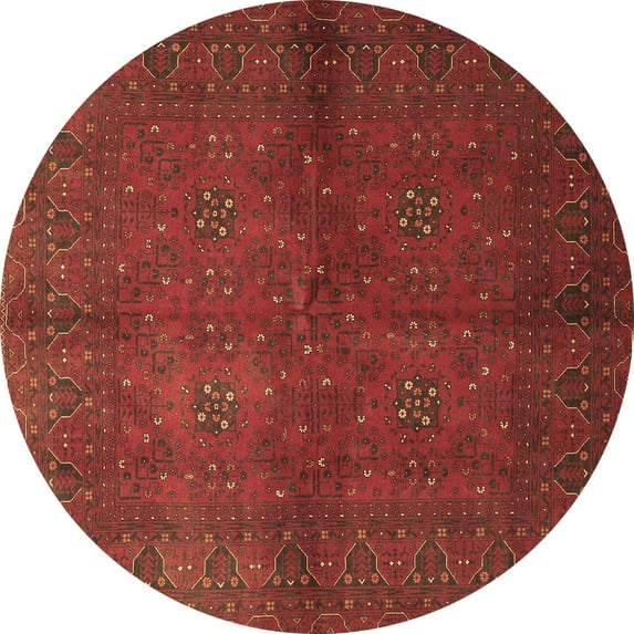 Ahgly Company Indoor Round Persian Brown Traditional Area Rugs, 3' Round