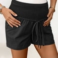 thumbnail image 2 of Fnooota Maternity Casual Shorts Over the Belly, Outdoor Cotton Linen Summer High Waist Pregnancy Shorts Black Size L, 2 of 6