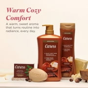 Caress Shea Butter & Brown Sugar Body Wash, Exfoliating & Moisturizing, Hyaluronic Acid, 30 oz