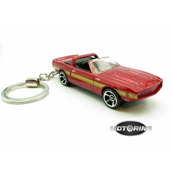Keychain 1969 '69 Shelby GT500 Maroon Convertible Car Rare Novelty 1:64 Diecast