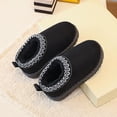 thumbnail image 4 of SERTGUTR Kids Fleece Lined Snow Boots, Slip-On Embroidered Winter Shoes, Non-Slip Chunky Sole Warm Ankle Boots, Everyday School Outdoor Boys Girls Boots(3.5-4 Years,25), 4 of 6