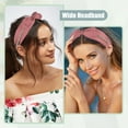thumbnail image 2 of Unique Bargains Bunny Ears Wide Bow Headbands Fashion Hair Hoop Pink with Bow Knotted for Girl Women, 2 of 7