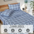 thumbnail image 5 of RUVANTI Flannel Sheets Full Size - 100% Cotton Double Brushed Bed Sheets Set, Deep Pockets 16 Inches, All Seasons Breathable & Extra Soft Full Sheets, Warm & Cozy, 4 Piece, Gingham Addition, 5 of 8