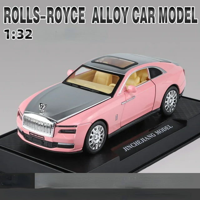 1:32 Rolls Royce SPECTRE Alloy Models Cars Toys Simulation Metal Diecasts Sound Light Toy car Gifts For Kids Collection 锘緼848 Pink With box