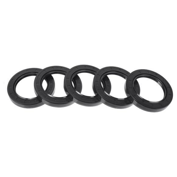 Sello de aceite universal Unique Bargains TC de doble labio con resorte de acero, sello de eje rotativo 55x80x12mm, alta presión, caucho NBR negro, 5 Pcs